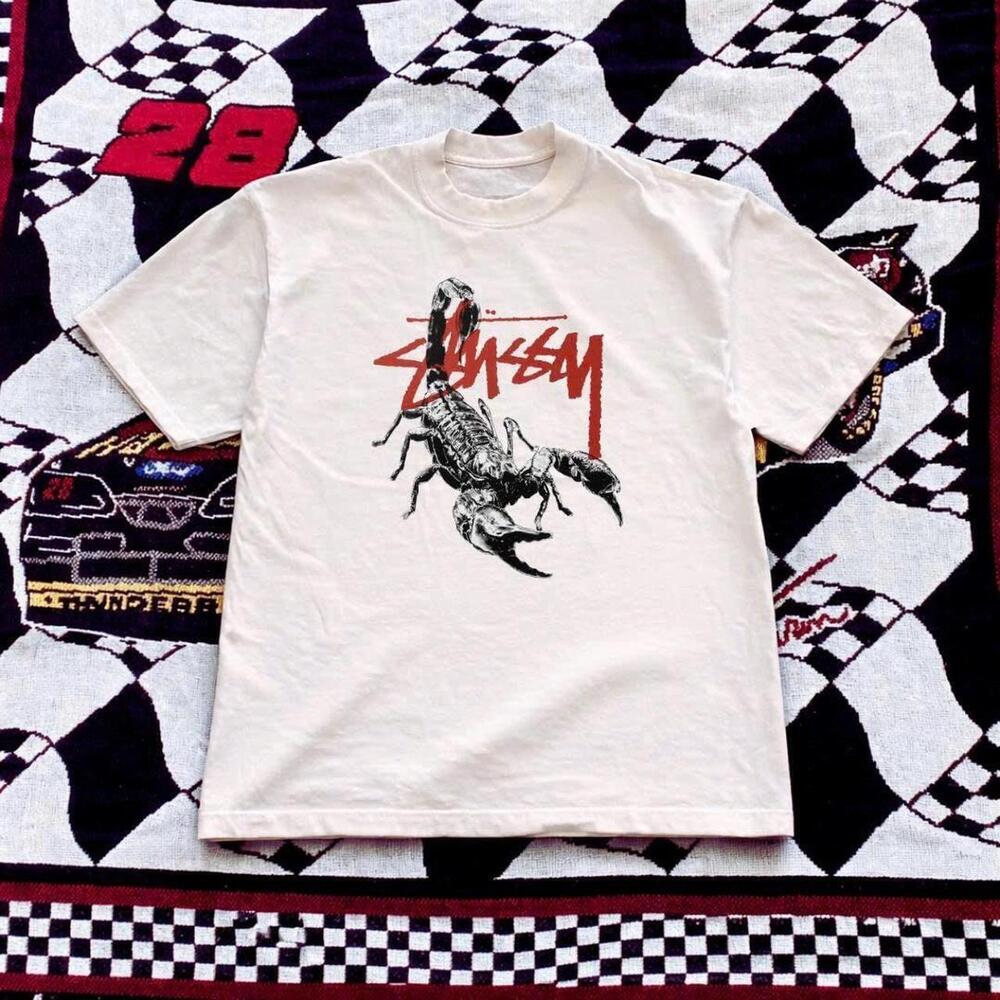 White StSsy Scorpion Tee